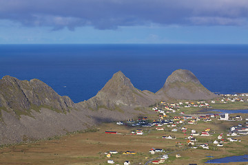 Image showing Town of Sorland on Lofoten islands