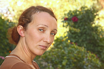 Image showing Female portrait outdoors