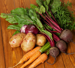 Image showing Heap of Raw Organic Vegetables