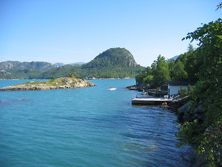 Image showing Beautiful Norwegian seaside