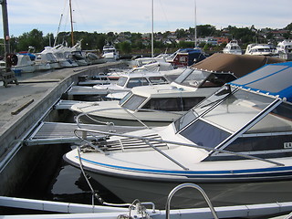 Image showing At a marina