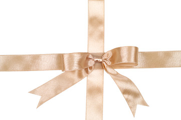 Image showing gold ribbon with bow