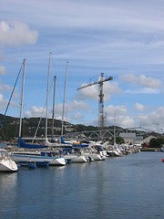 Image showing At a marina