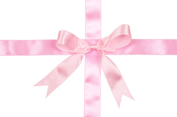 Image showing pink ribbon with bow
