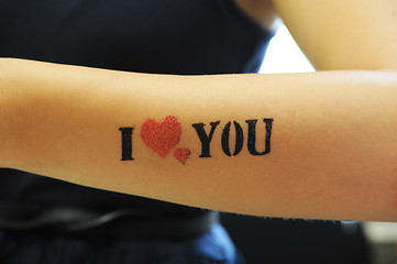 Image showing I love you