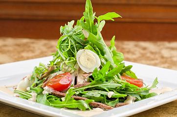 Image showing Tasty salad of beef tongue