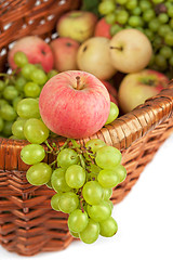 Image showing apples and grapes