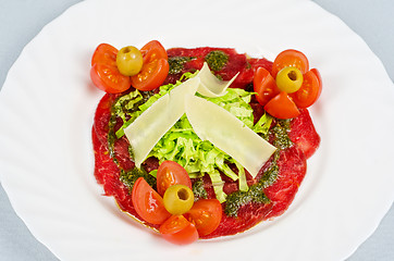 Image showing Meat carpaccio