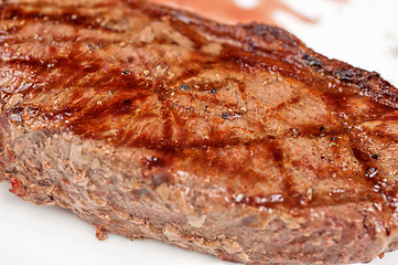 Image showing Juicy rib-eye beef steak
