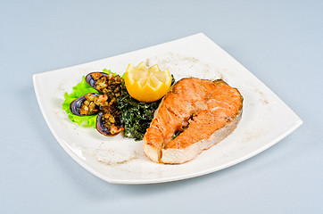 Image showing salmon steak