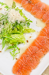 Image showing Fish Carpaccio with salad