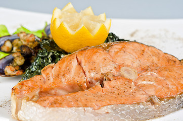 Image showing salmon steak