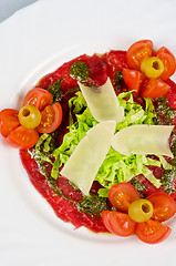 Image showing Meat carpaccio