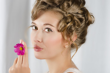 Image showing beauty woman closeup portrait