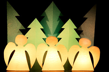 Image showing Paper angels