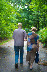 Image showing Senior couple in the park