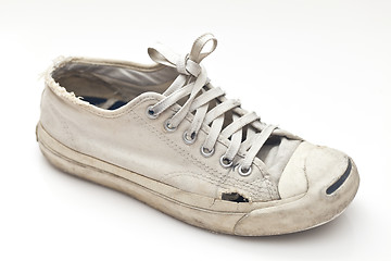 Image showing A pair of old sport shoes