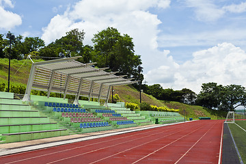 Image showing Stadium with running track