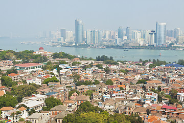 Image showing Xiamen view from Gulangyu Island, China. 