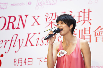 Image showing Famous star Gigi Leung promotes her new CD