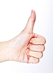 Image showing Thumbs up on white background