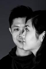 Image showing Close-up portrait of asian couple