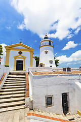 Image showing Guia Fortress lighthouse in Macau