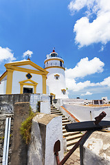 Image showing Guia Fortress lighthouse in Macau