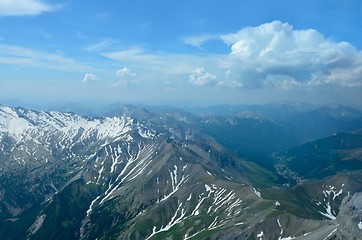 Image showing Aerial view of french Alps