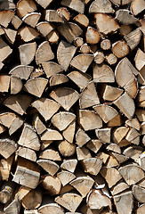 Image showing Chopped wood background