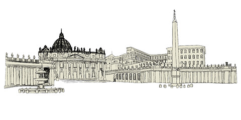 Image showing Vatican sketch