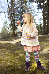 Image showing Little girl outdoors