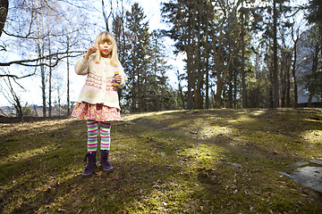 Image showing Little girl outdoors