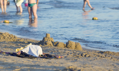 Image showing Photograph of a sandcastle