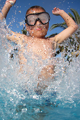 Image showing small diver boy