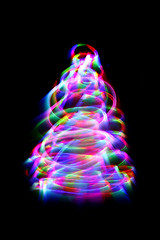 Image showing christmas lights as xmas tree