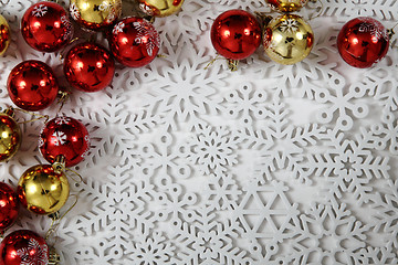 Image showing easy christmas background from snowflakes 