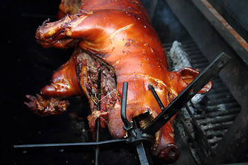 Image showing grilled pig