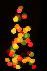 Image showing christmas lights as xmas tree