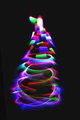 Image showing christmas lights as xmas tree