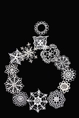 Image showing christmas snowflakes decoration 