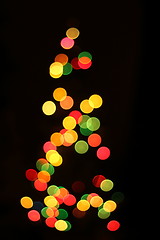 Image showing christmas lights as xmas tree