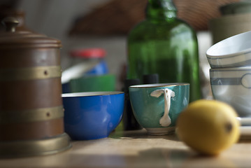 Image showing a still life of odd bits and pieces of clutter