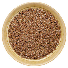 Image showing brown flax seeds