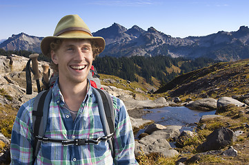 Image showing Smiling mountain guide