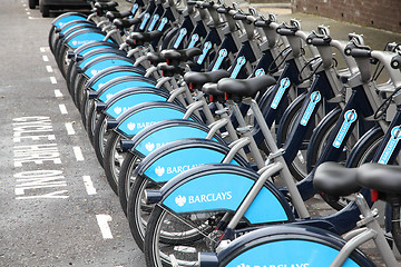 Image showing London city bikes