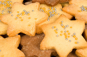 Image showing Full frame Christmas biscuits