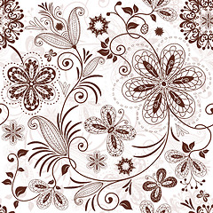 Image showing Seamless floral pattern