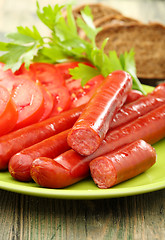 Image showing  Smoked sausages.