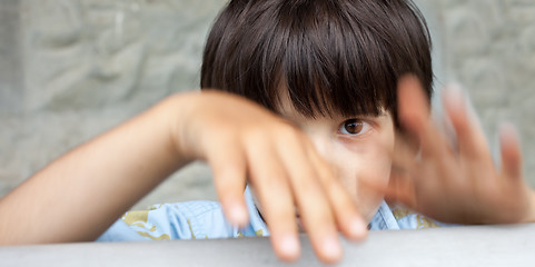 Image showing little boy in expression, close-up